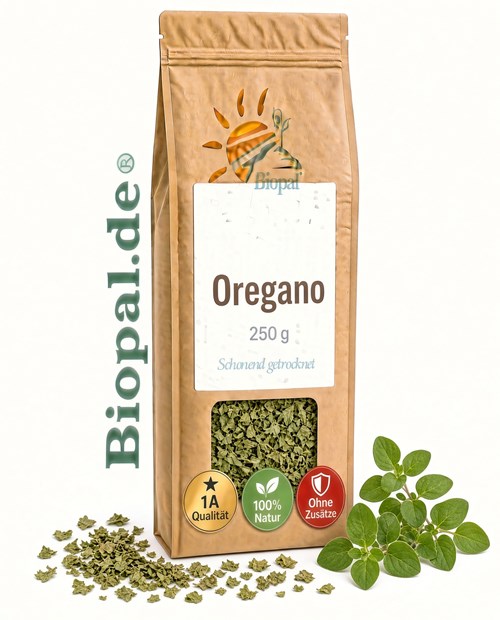 Oregano 250g gerebelt getrocknet ideal zu Pizza sehr aromatisch ohne Zusätze